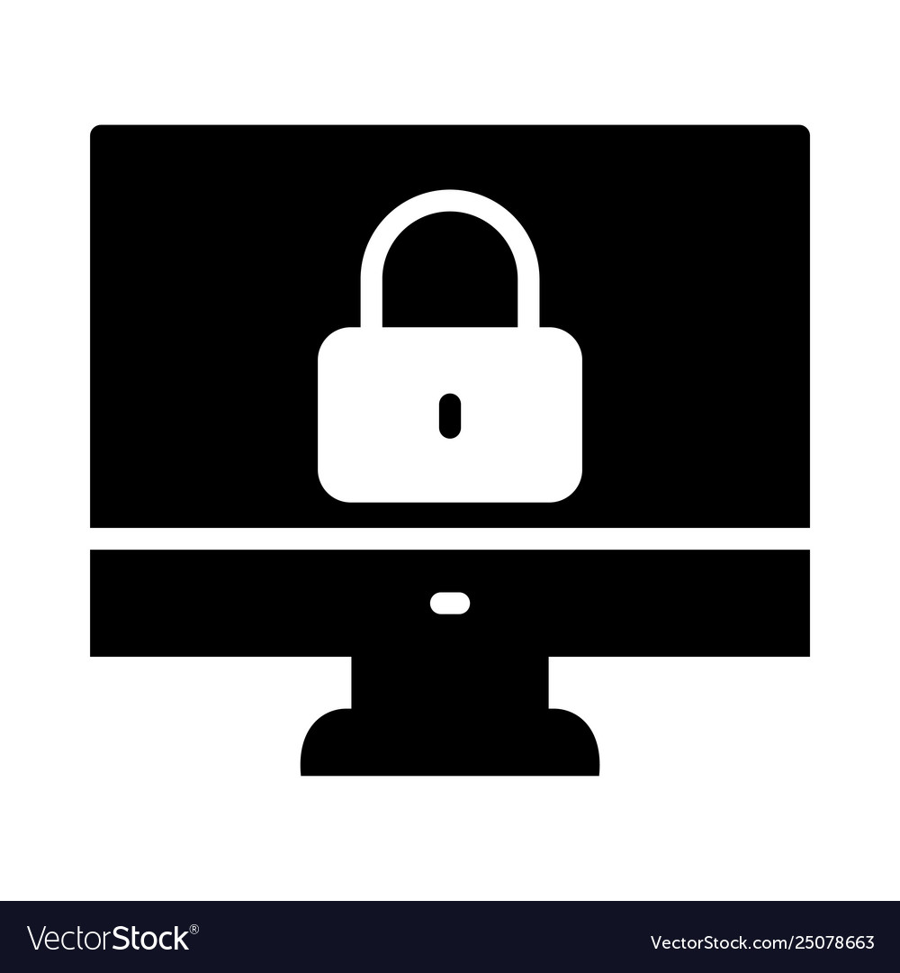 Secure lcd vector image Secure lcd