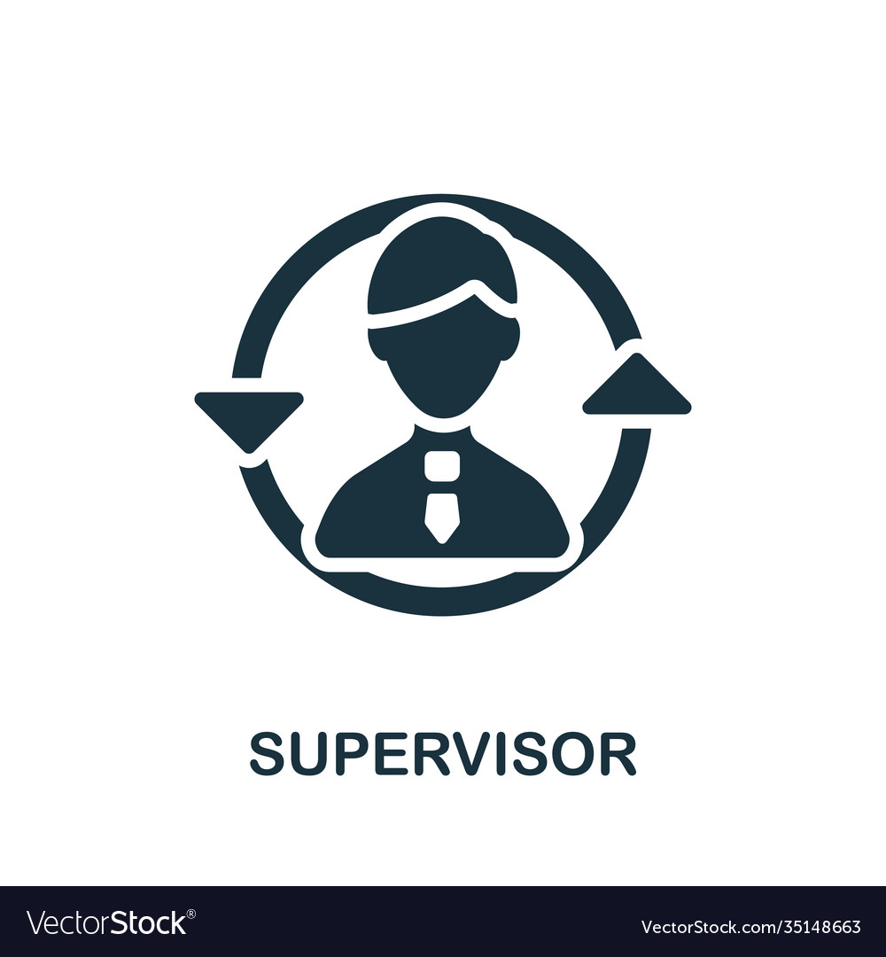 Supervisor icon simple element from company vector image Supervisor icon simple element from company