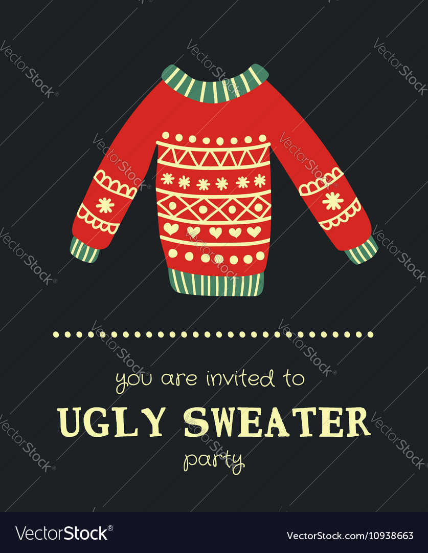 Sweater invitation 5 Royalty Free Vector Image