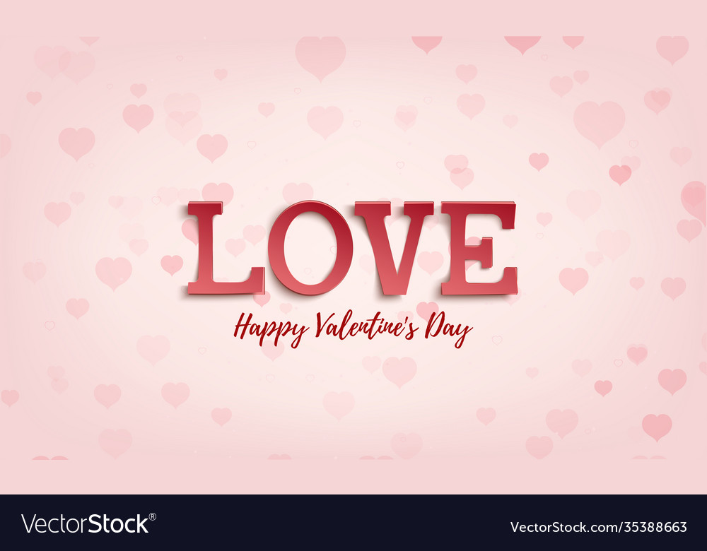 Valentines day greeting card template abstract Vector Image