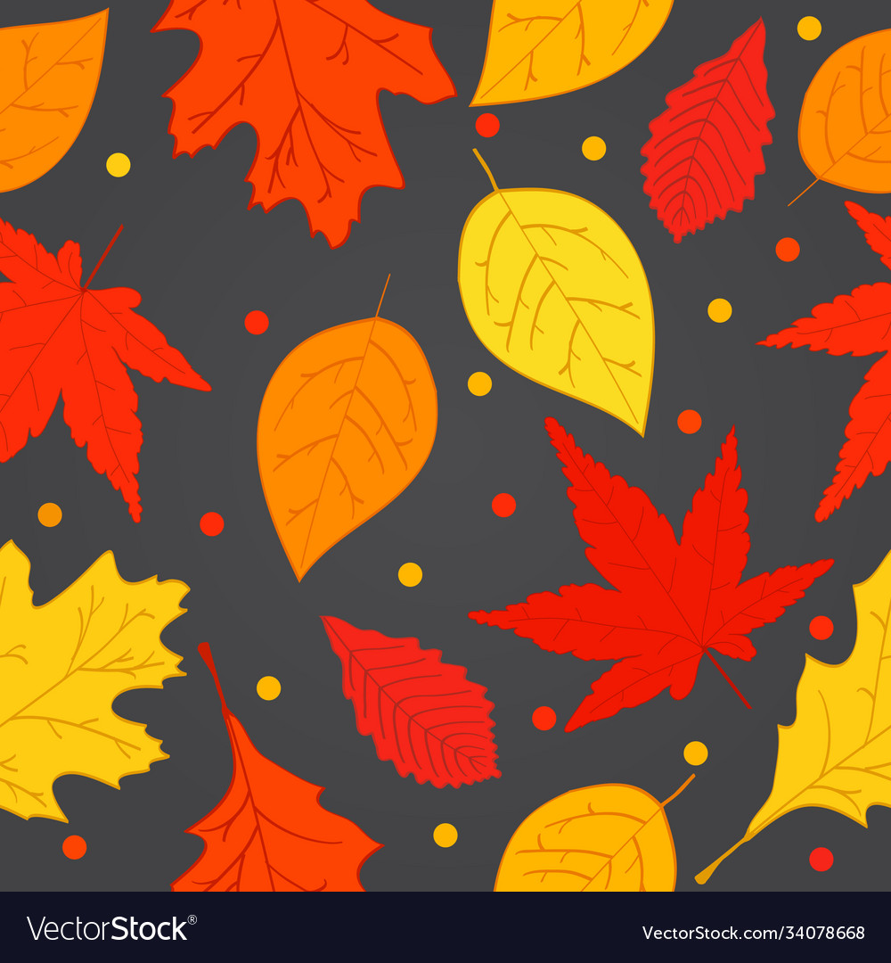 A seamless pattern with autumn hands vector image A seamless pattern with autumn hands