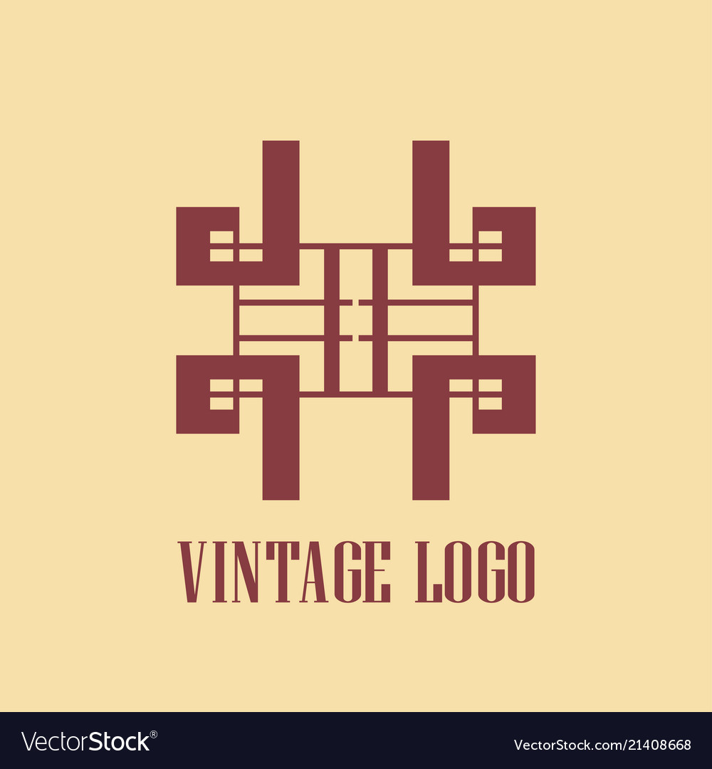Art deco logo vector image Art deco logo