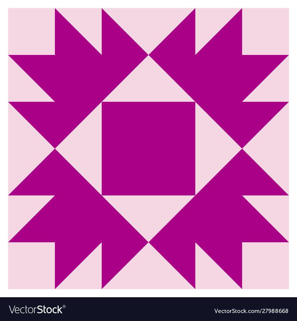 Barn quilt pattern amish patchwork design vector image Barn quilt pattern amish patchwork design