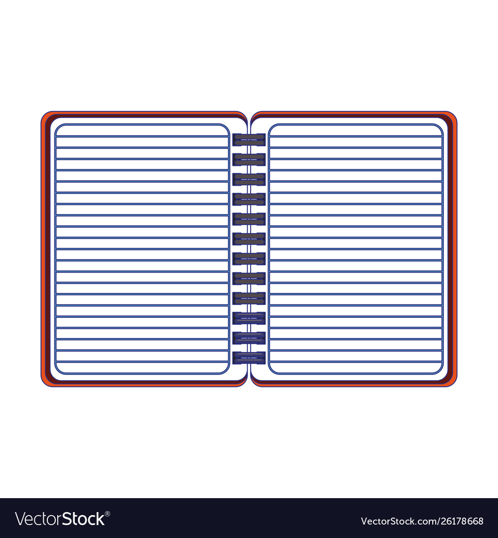 Blank notepad open symbol isolated vector image Blank notepad open symbol isolated