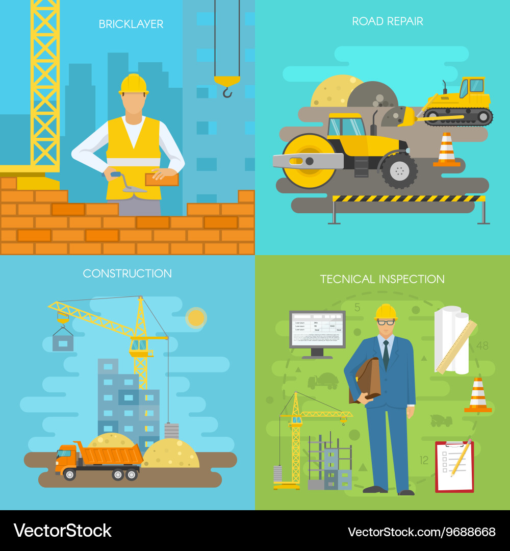 Construction Icon Set Royalty Free Vector Image