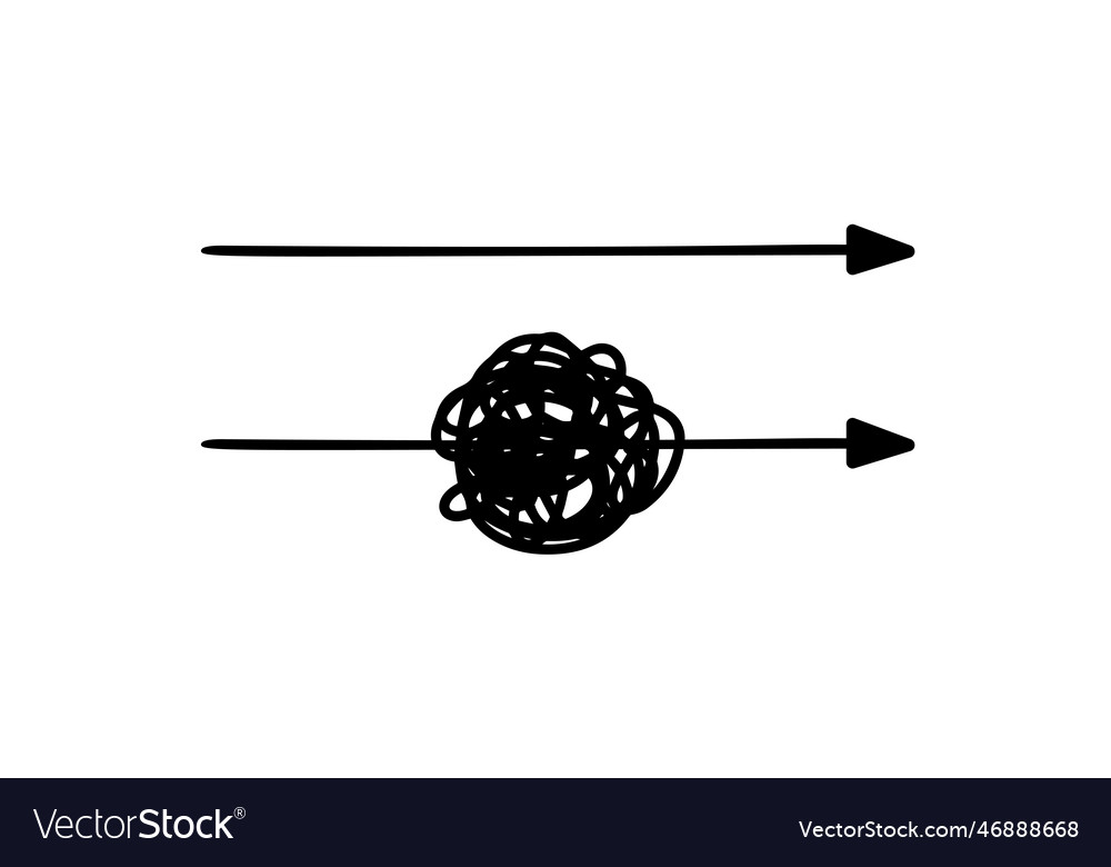 Easy and complex path vector image Easy and complex path