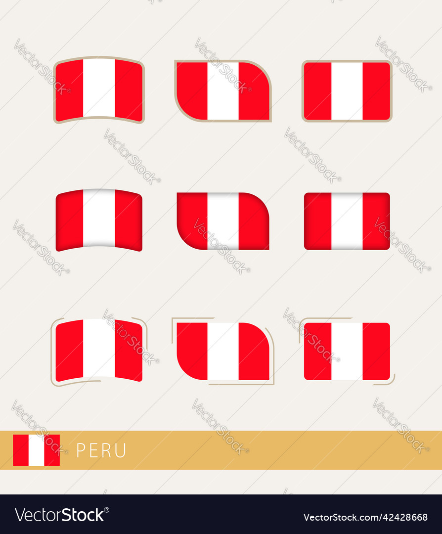 Flaggen der peru Sammlung