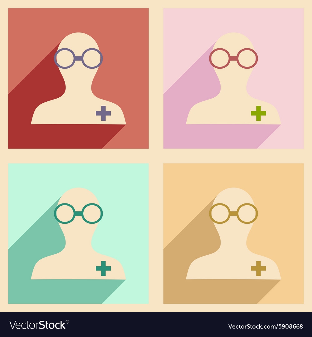 Flat with shadow concept and mobile application