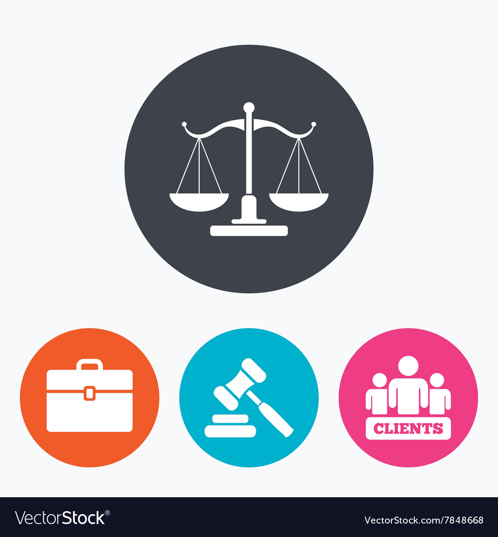 Justice Scales Icon Set
