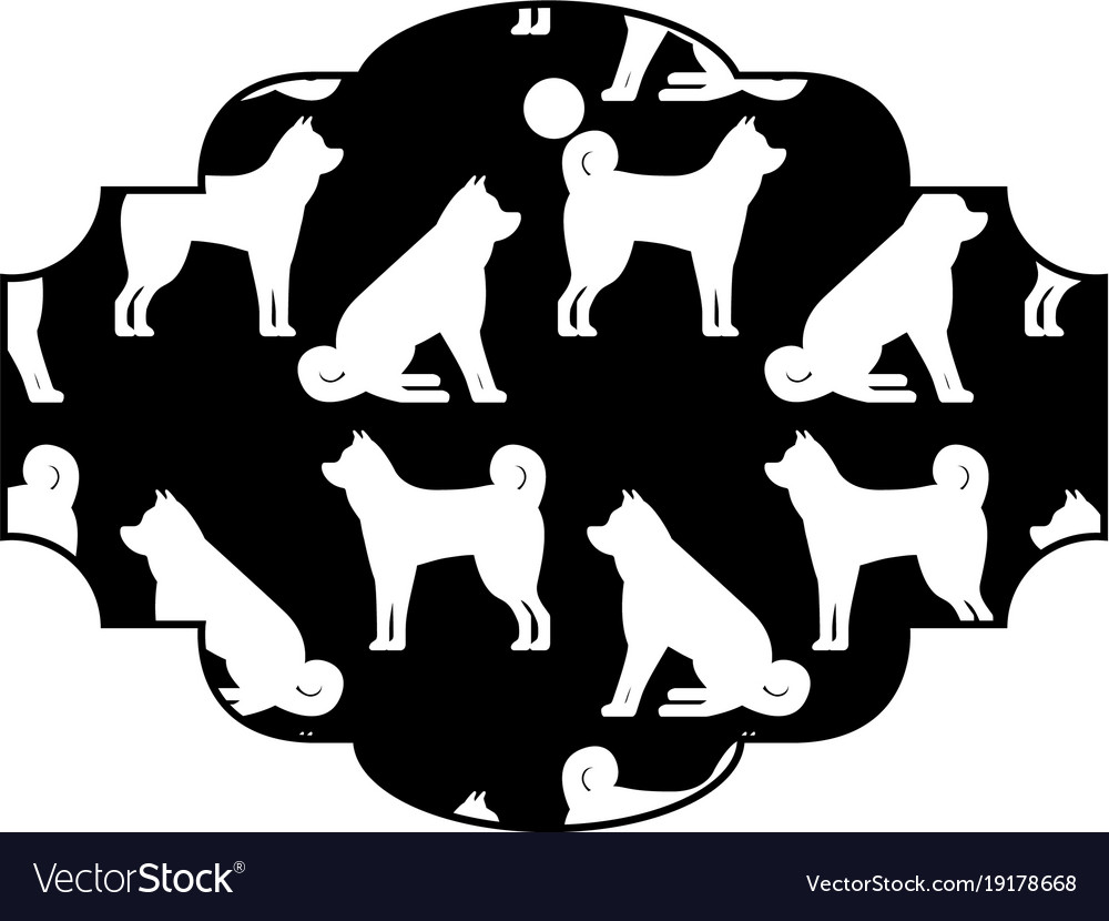 Label dog zodiac calendar pattern