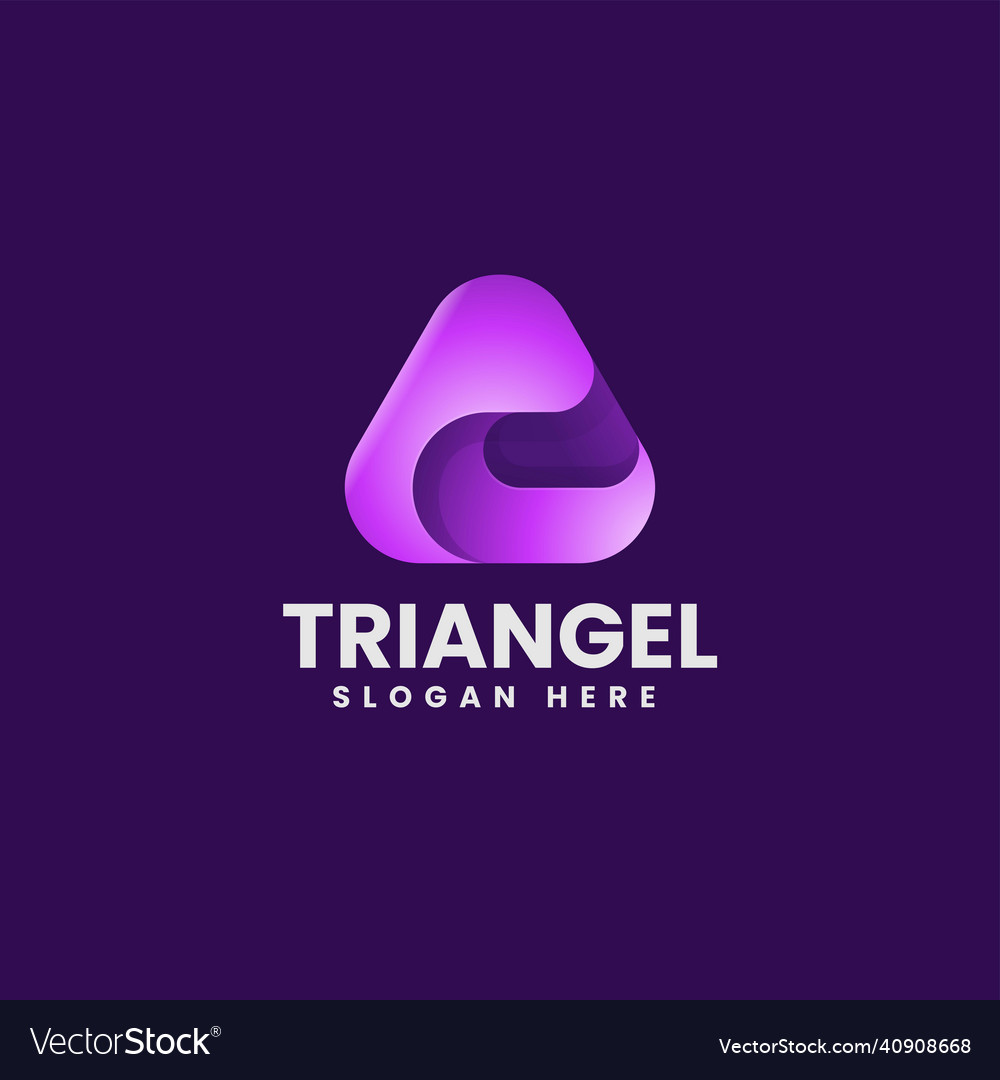 Logo triangle gradient colorful style