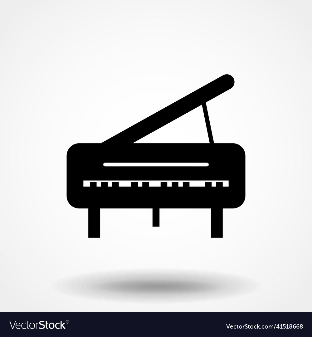 Piano icon in trendy flat design Royalty Free Vector Image