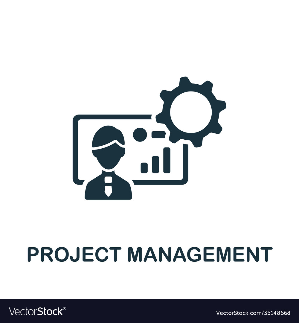 Project management icon simple element from