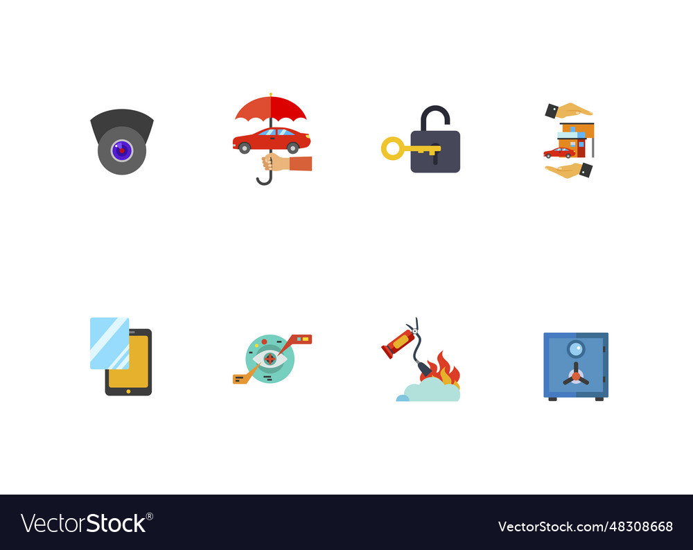 Protection icon set