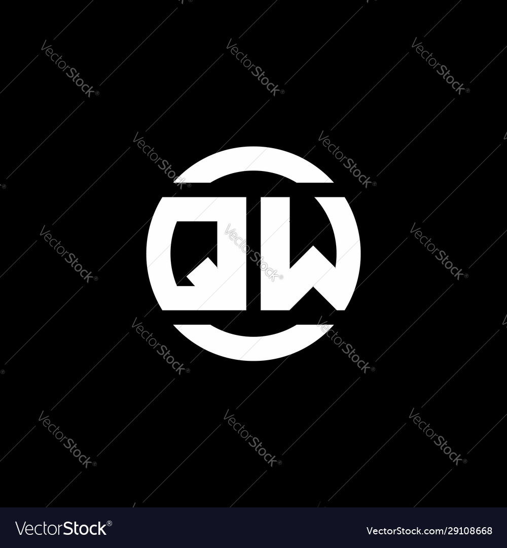 Qw logo monogram isolated on circle element