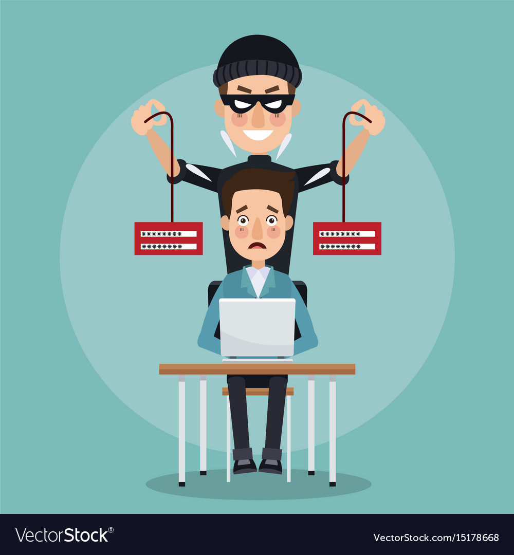 Scene color programmer man in desk with laptop