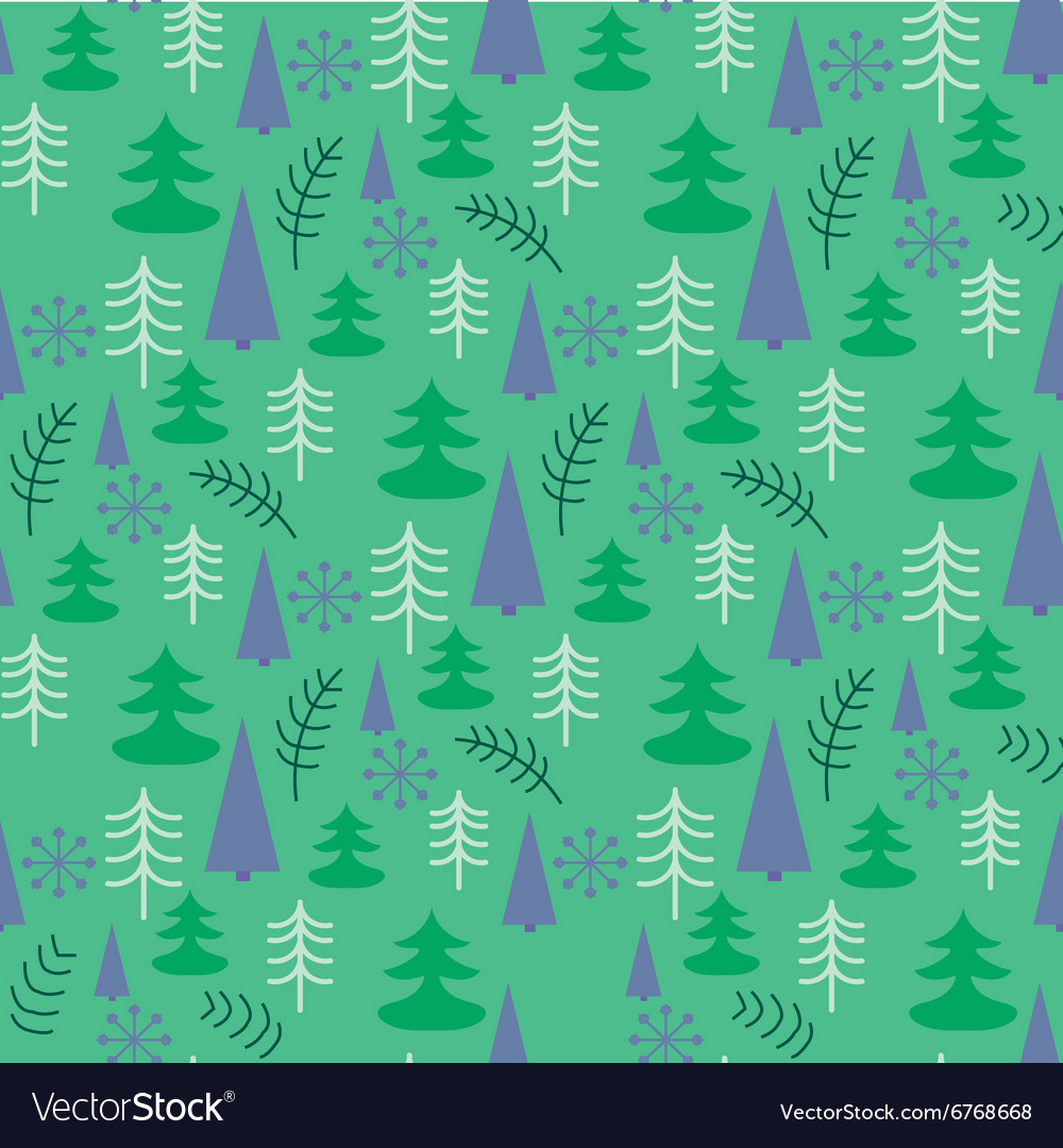 Seamless christmas pattern with trees