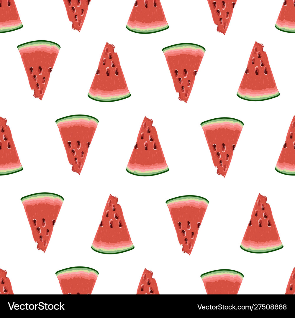 Seamless pattern with watermelon Royalty Free Vector Image