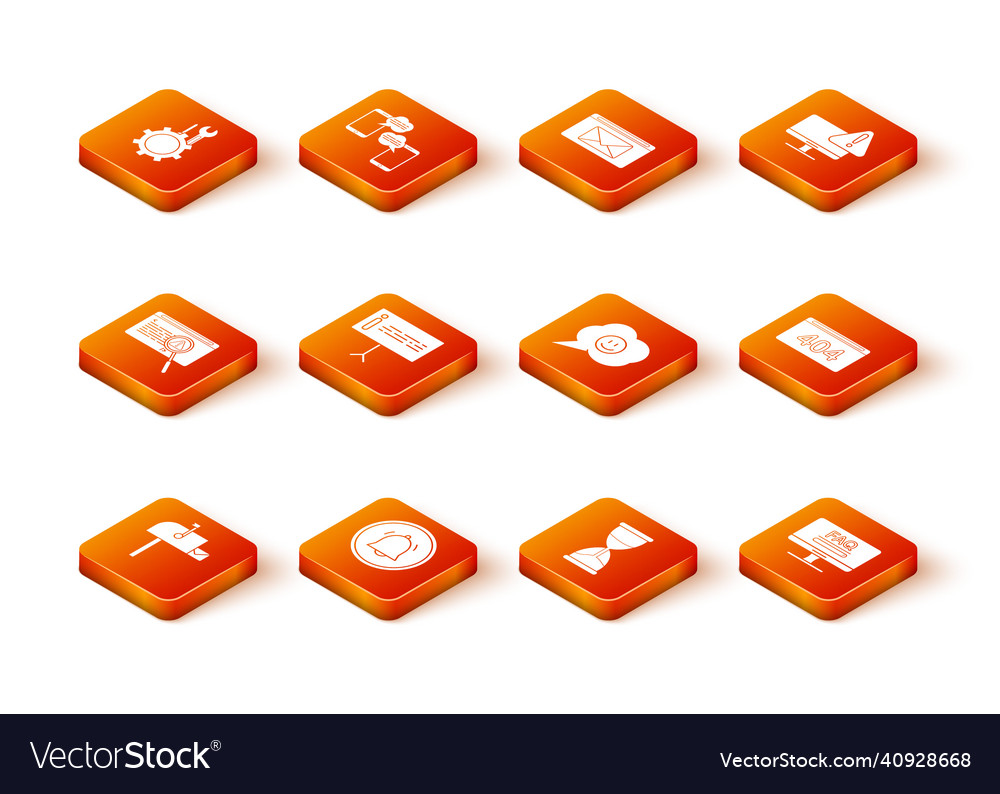 Set open mail box button chat notification vector image Set open mail box button chat notification
