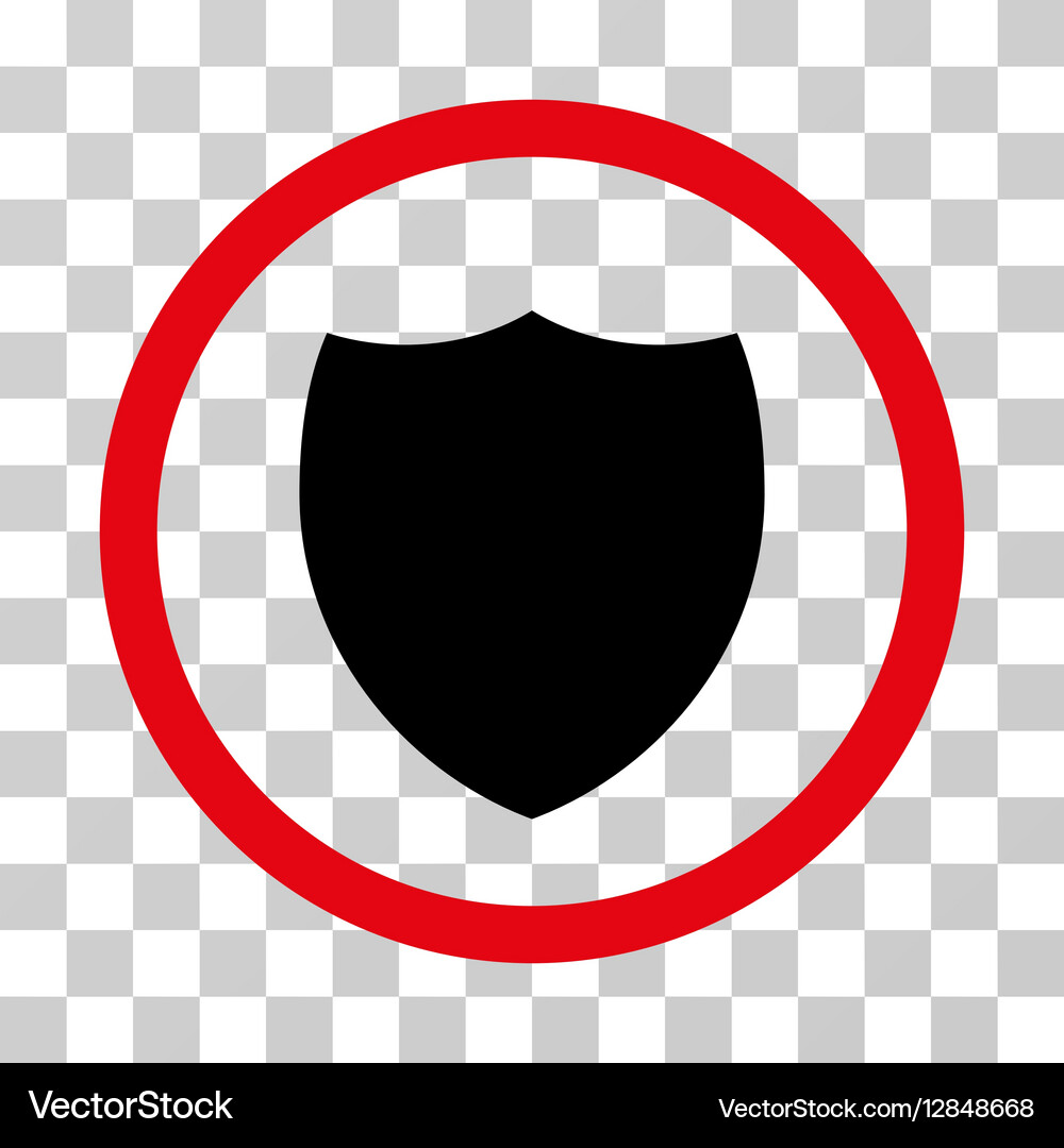 Shield rounded icon Royalty Free Vector Image - VectorStock