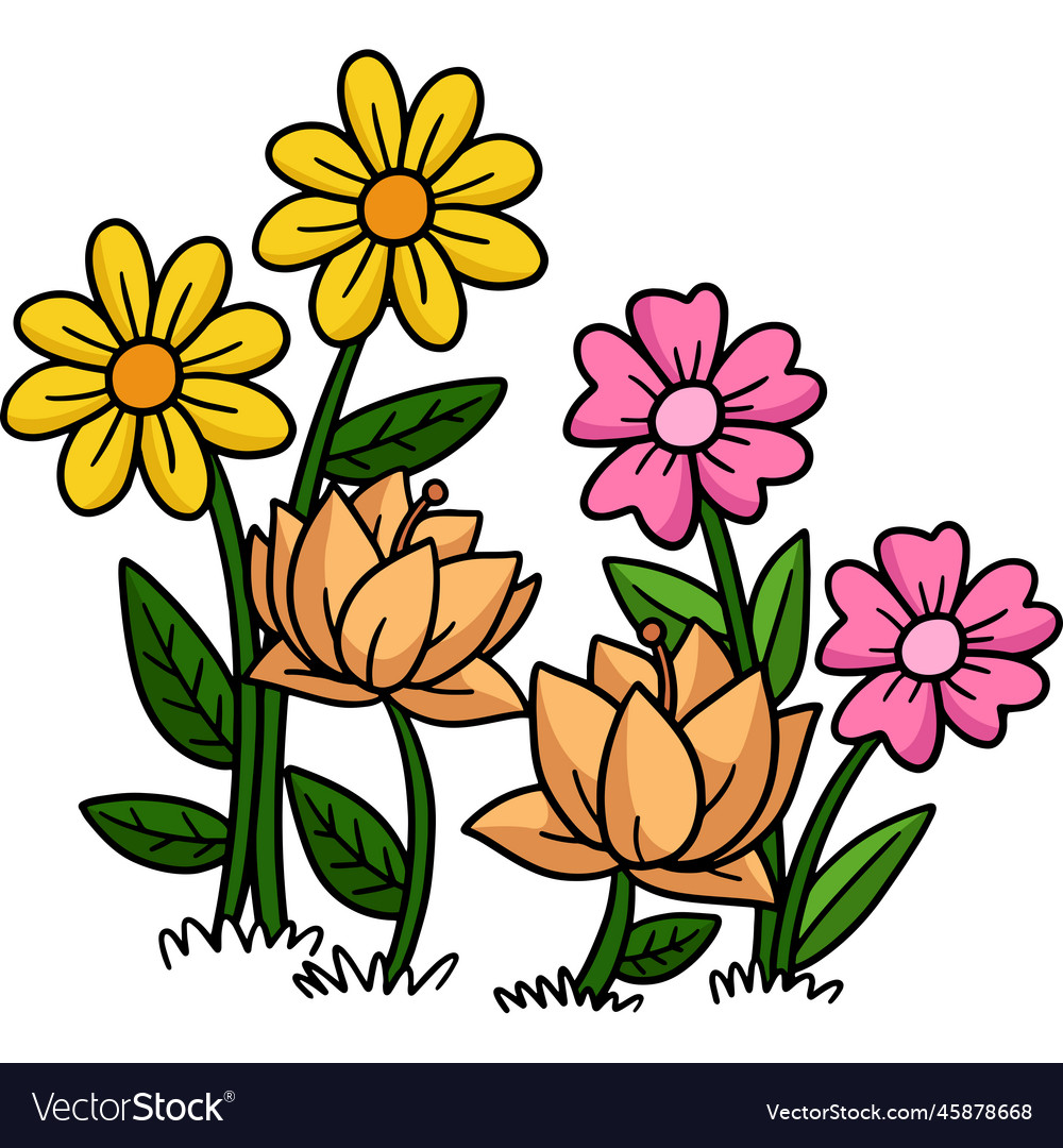 Frühling Blume Cartoon Clip Art