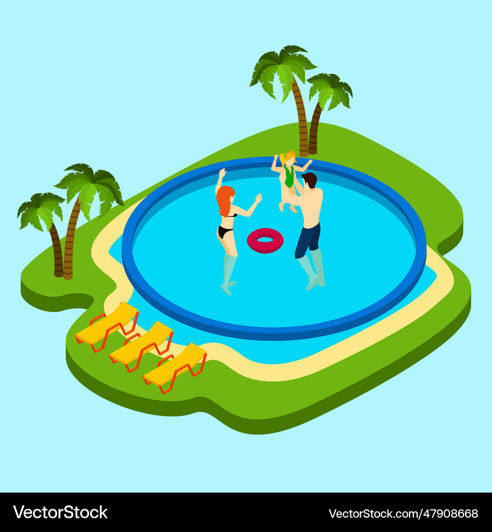 Swimming pool pool Royalty Free Vector Image - VectorStock