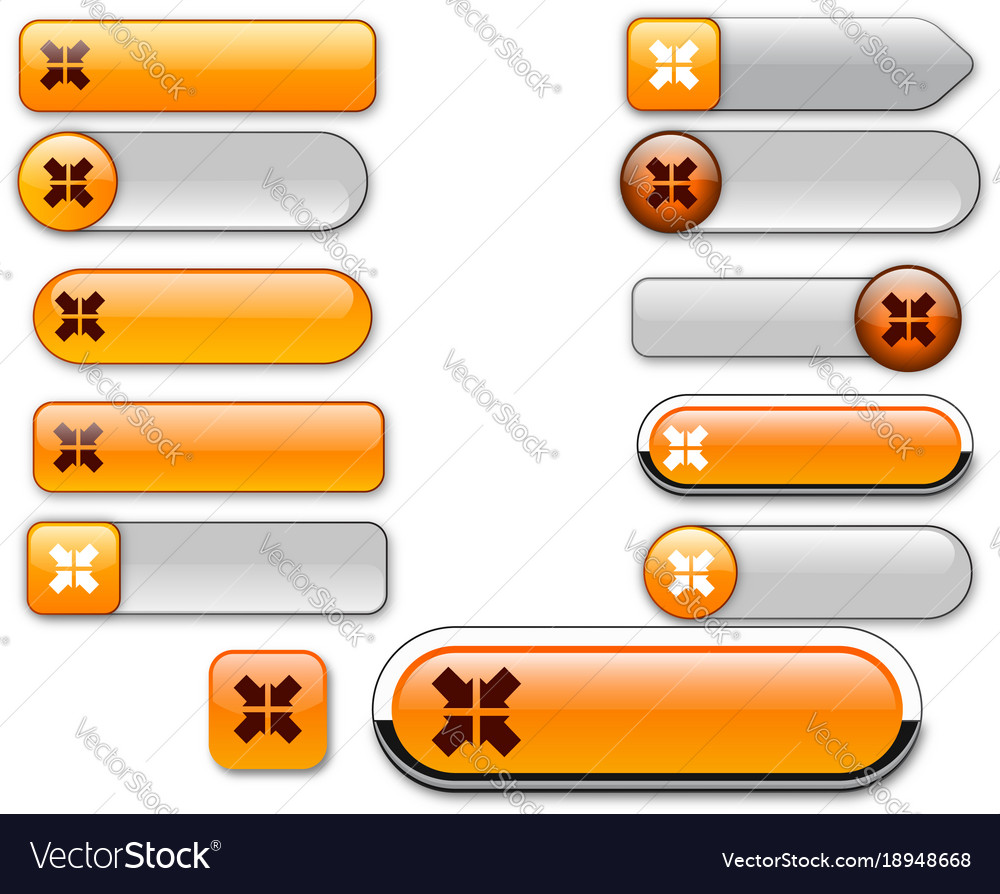 Web buttons orange