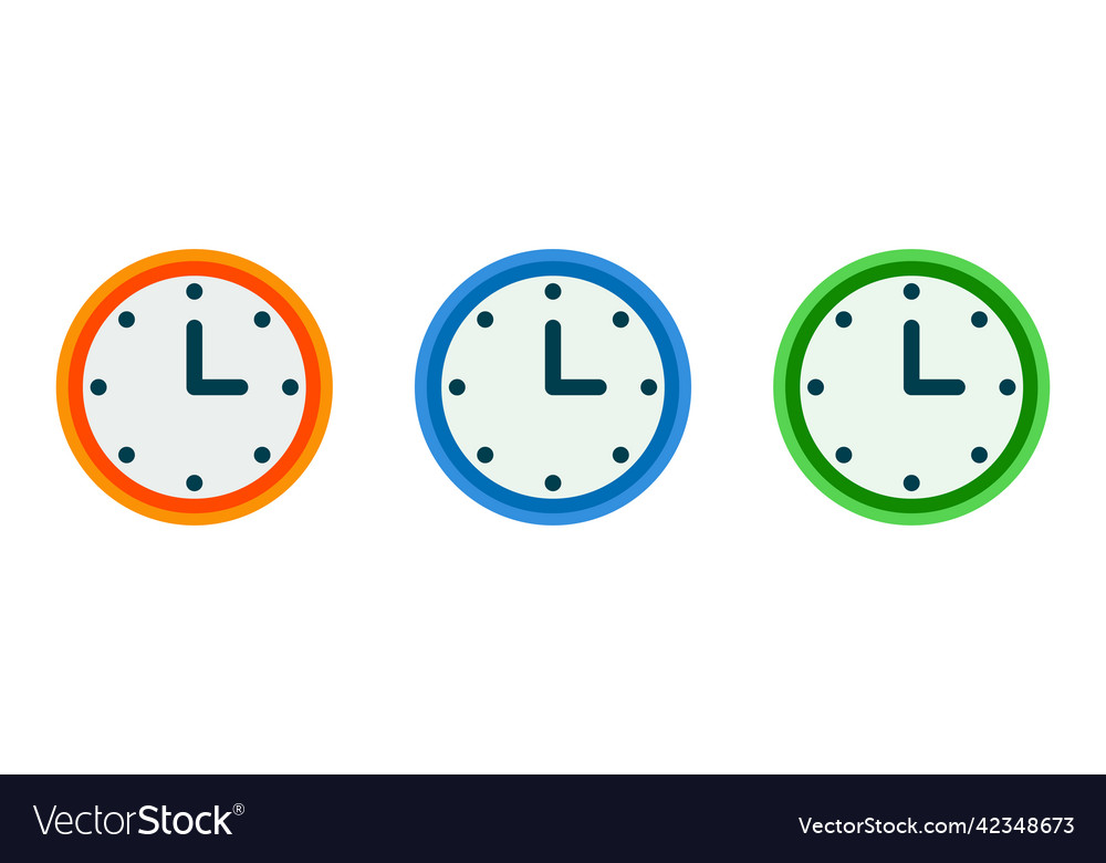 A set of clock icons analog