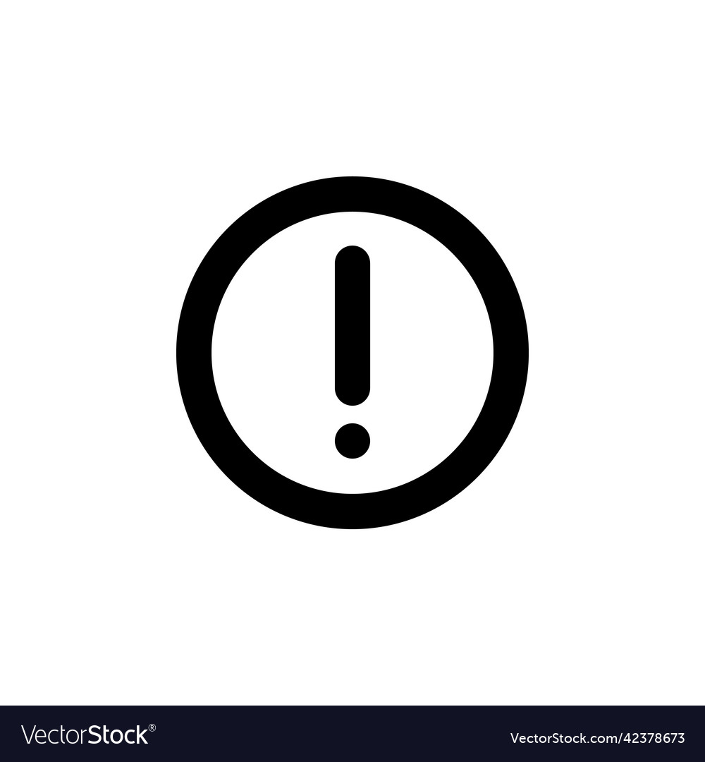 Attention warning line web or mobile interface vector image Attention warning line web or mobile interface