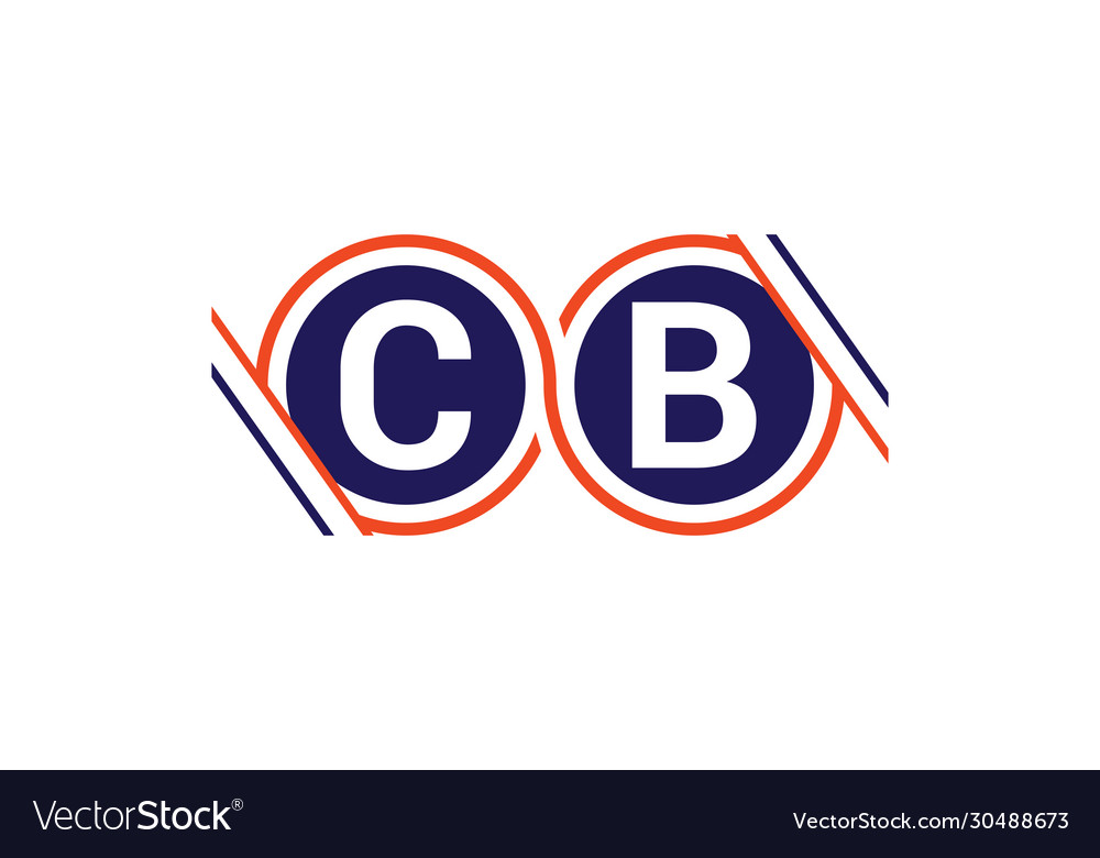 C b initial letter logo design template graphic Vector Image