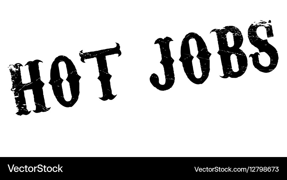 Hot jobs rubber stamp Royalty Free Vector Image