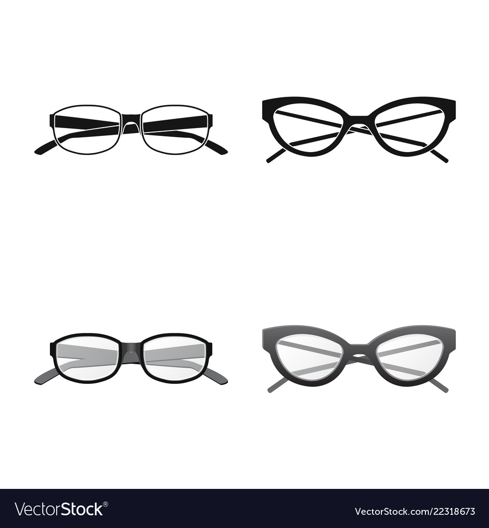 Isolated object of glasses and frame logo