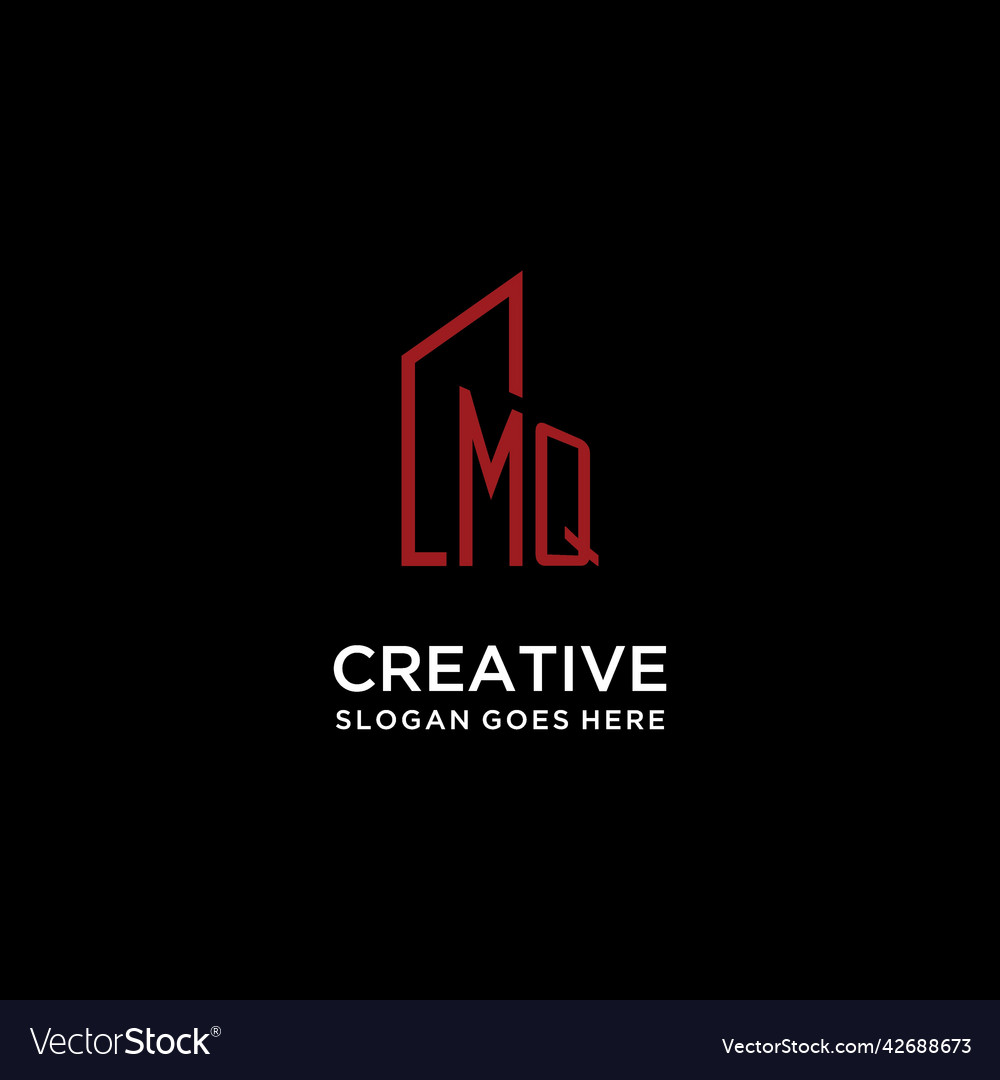 Mq initial monogram with building logo design