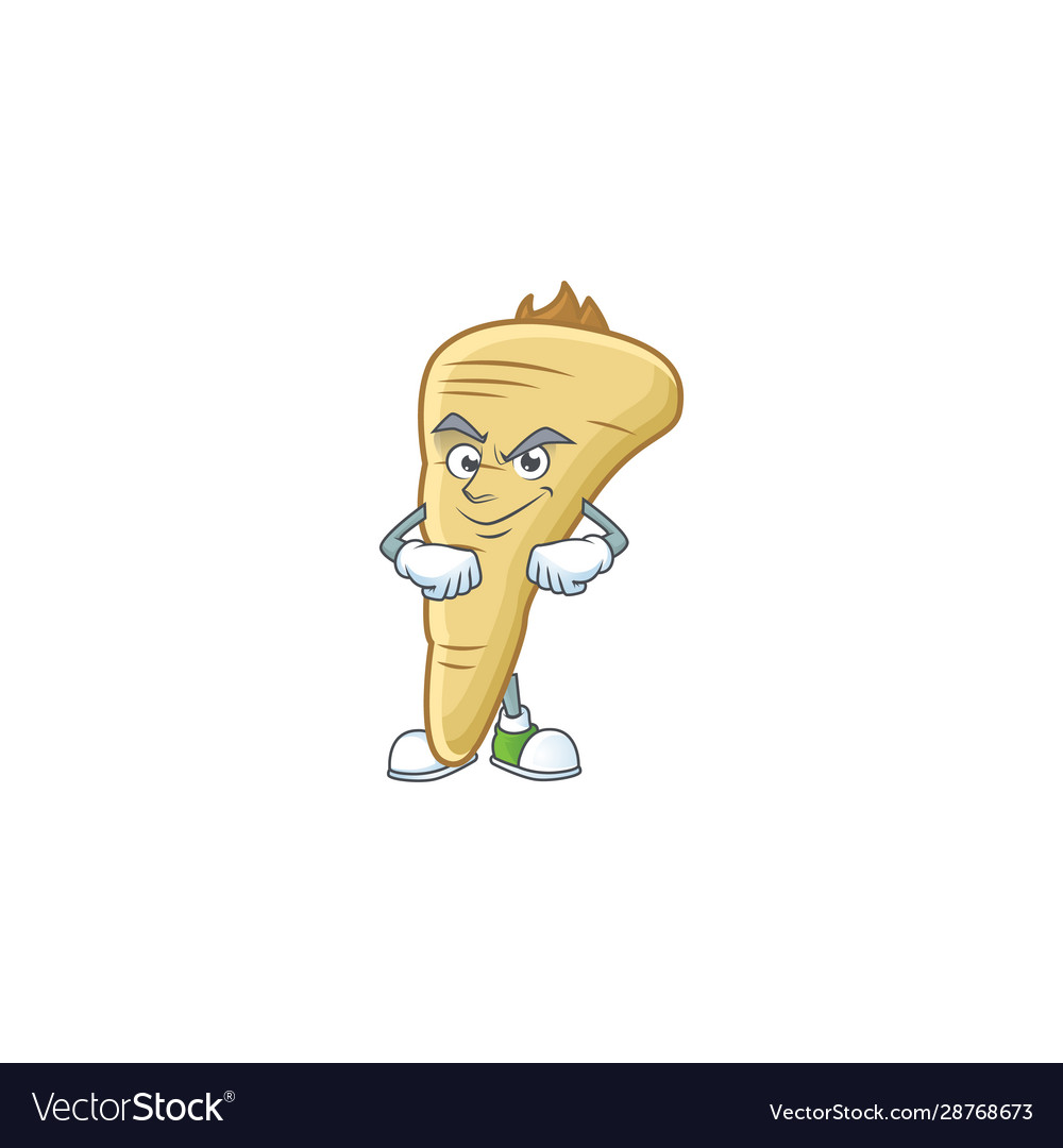 Parsnip mascot cartoon character style Vector Image Parsnip mascot cartoon character style