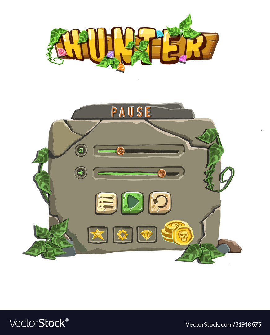 Pause stone game menu
