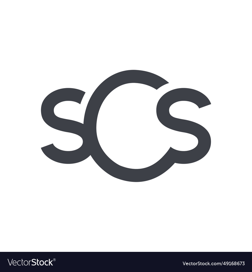 Scs initial logo design Royalty Free Vector Image