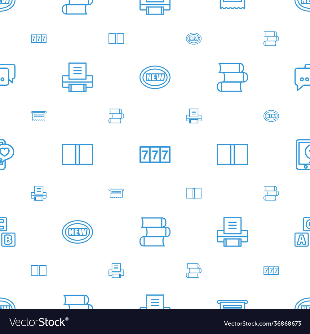 Text icons pattern seamless white background
