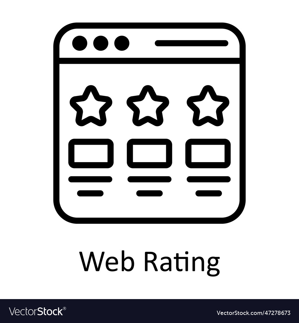 Web rating outline icon design