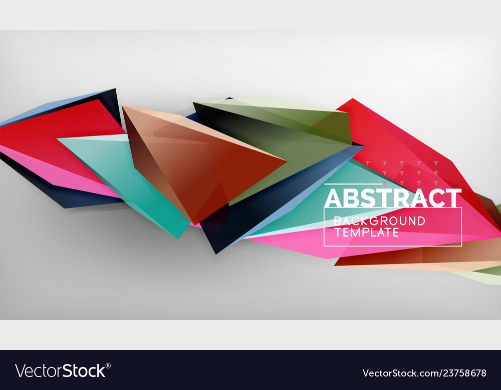 3d geometric triangular shapes abstract background