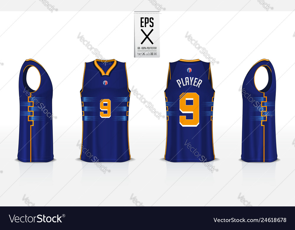 Basketball uniform template design for Royalty Free Vector