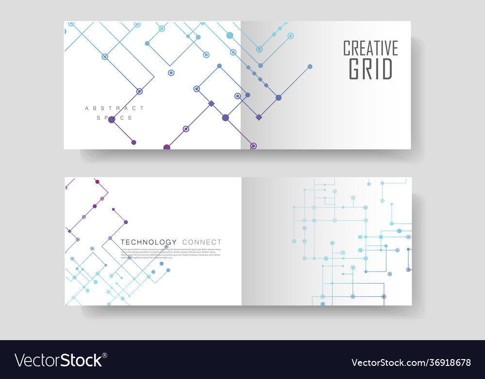Circuit line background connected dots and lines vector image Circuit line background connected dots and lines