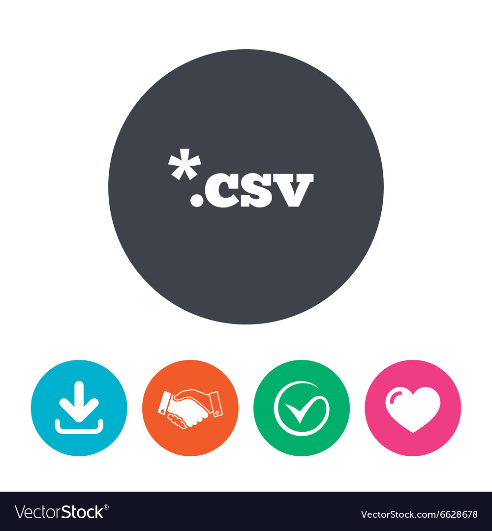 File document icon download csv button