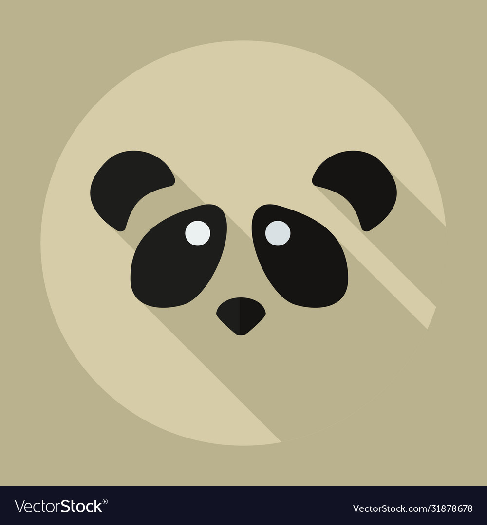Flat modern design with shadow icons pandas Vector Image