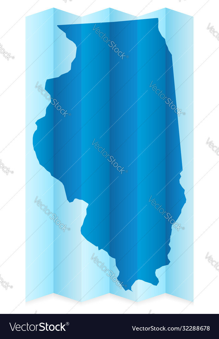 Illinois map Royalty Free Vector Image - VectorStock