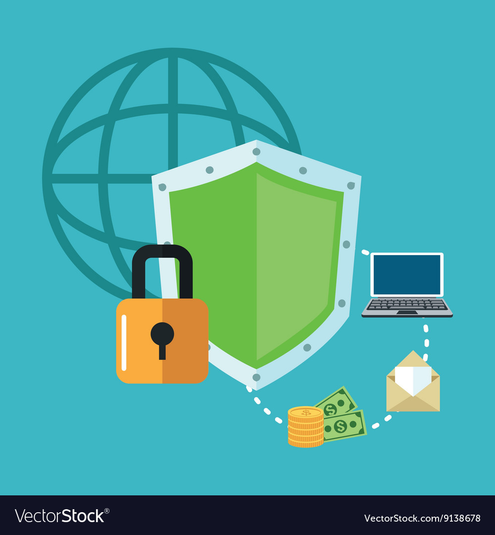 Internet security design system icon colorful Vector Image