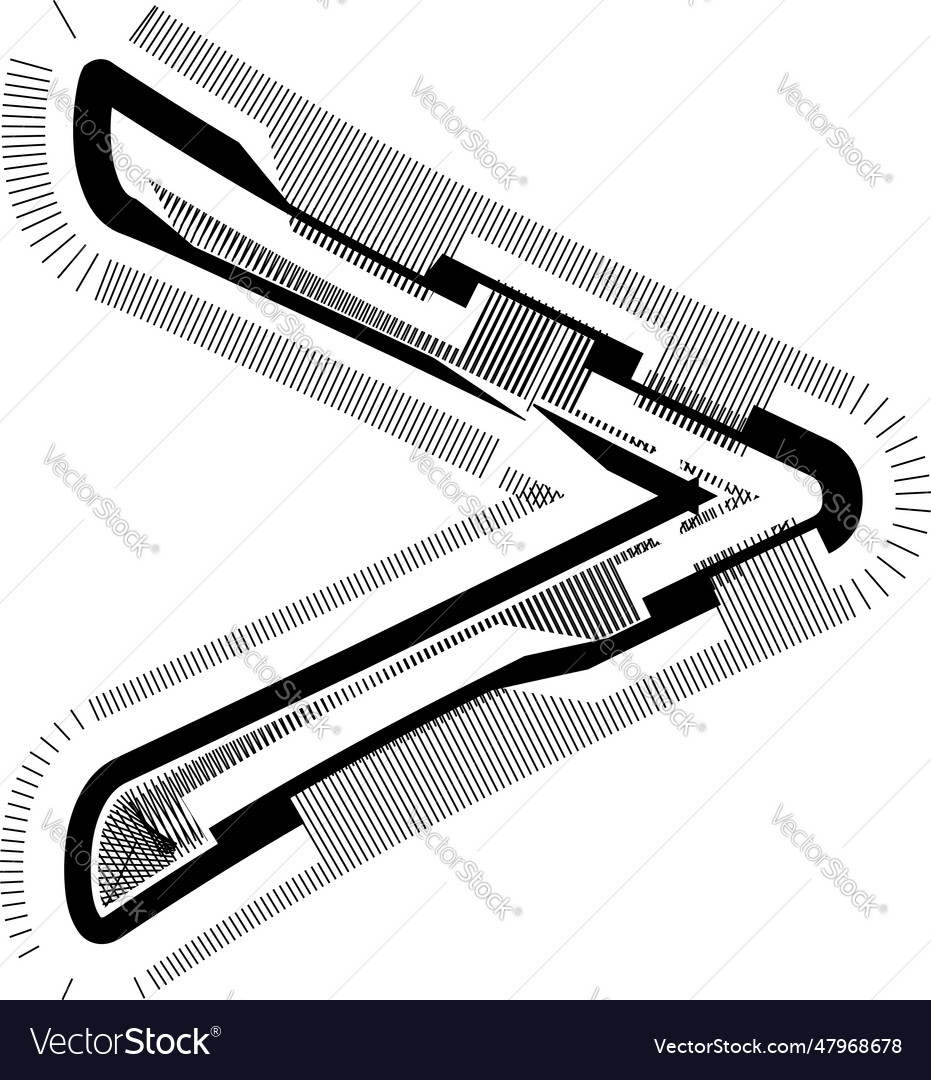 Modern abstract striped design symbol with lines