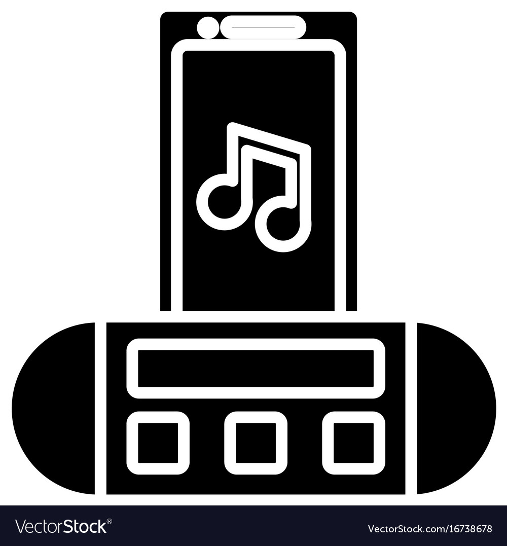 Portable sound speaker icon