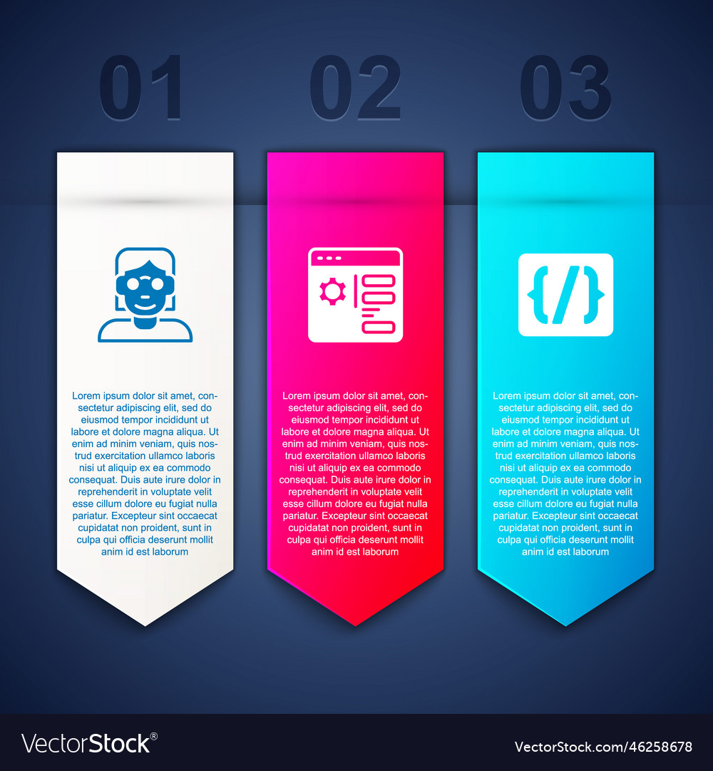 Setzen Sie Hacker oder Coder Browser-Einstellung vector image Setzen Sie Hacker oder Coder Browser-Einstellung