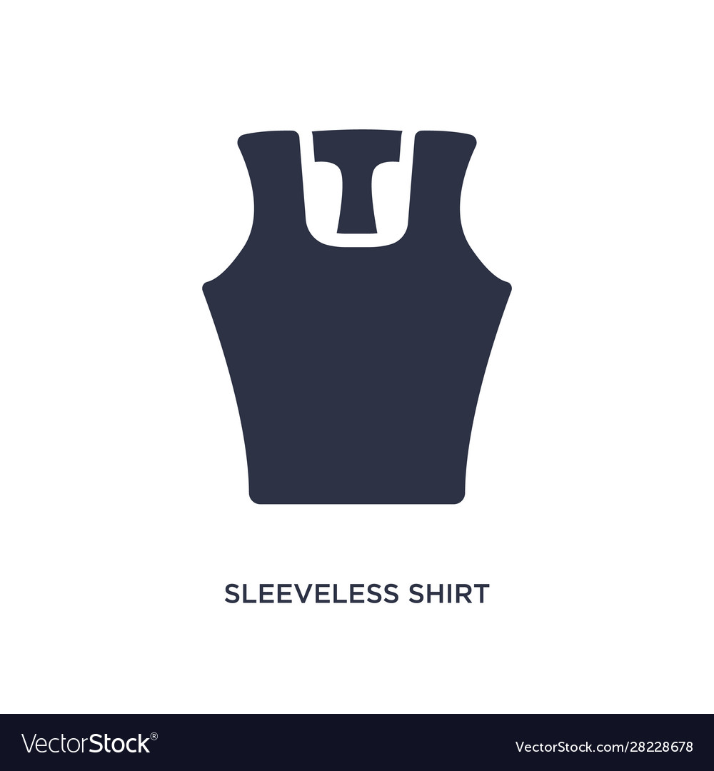 Sleeveless shirt icon on white background simple