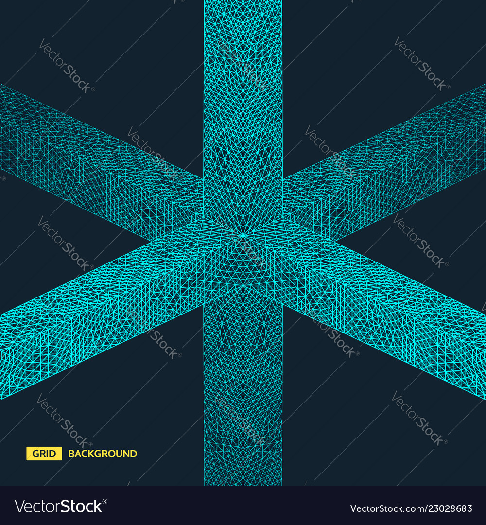 Abstract Network Wireframe Background